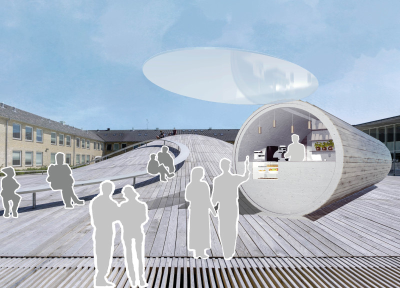 Transparent Lid Structure Combining Reused Pipes and Affordable Housing