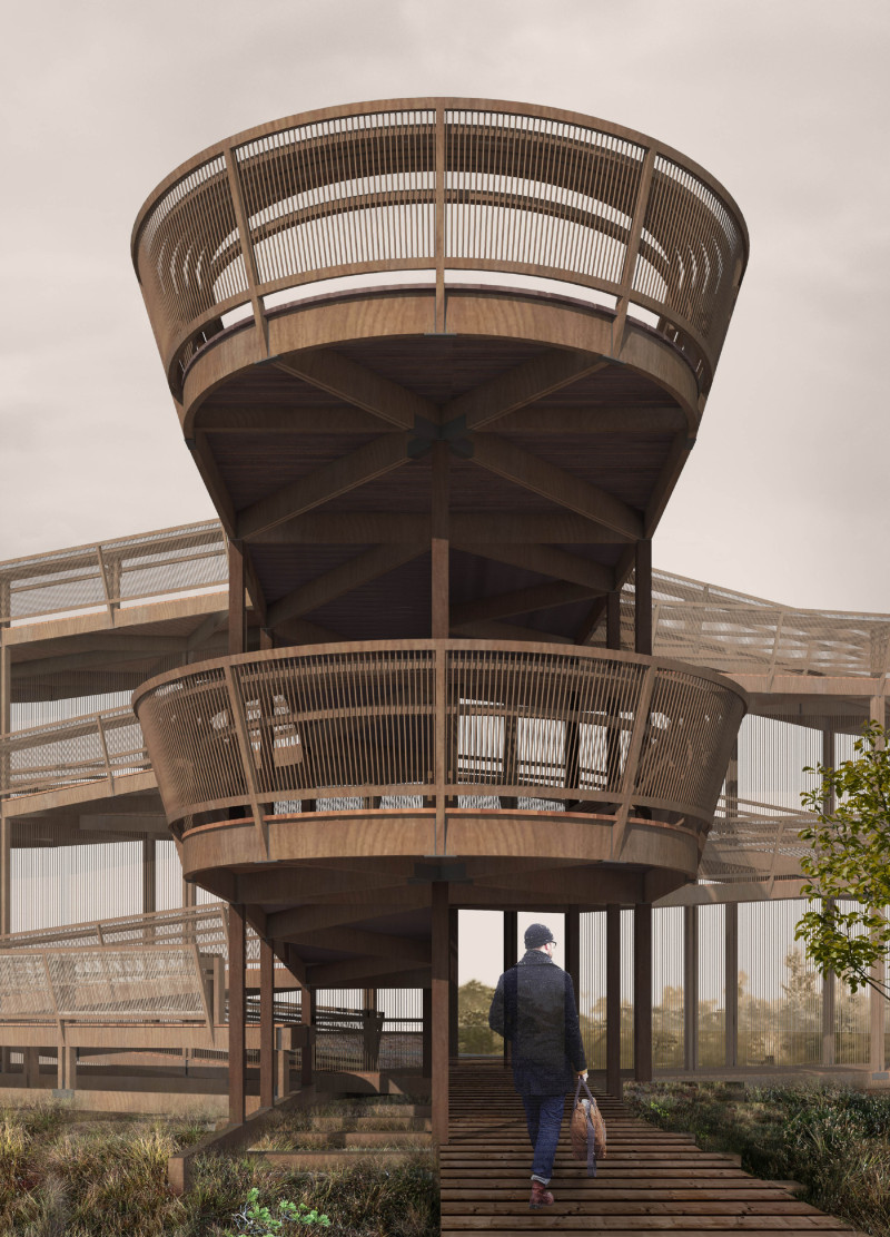 An Accessible Observation Tower and Footbridge Network