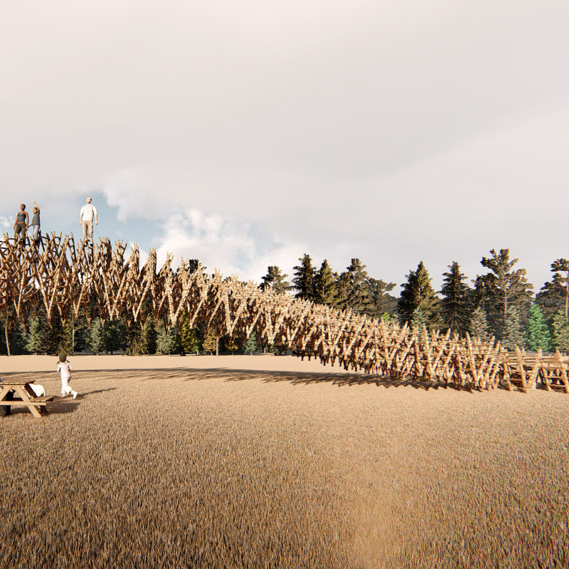 Ladder-Like Parametric Modules Enhance Environmental Engagement in Observatories