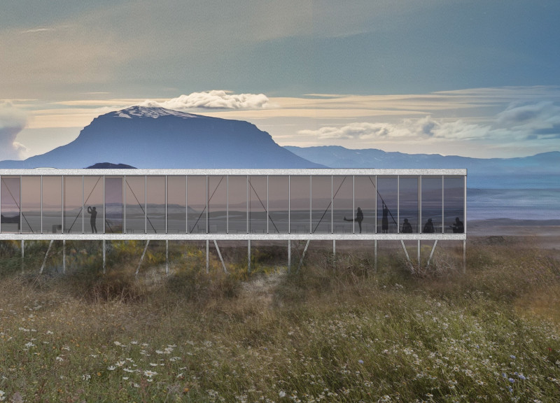 Steel Frame Guesthouse with Sheep's Wool Insulation Overlooking Volcanic Landscapes