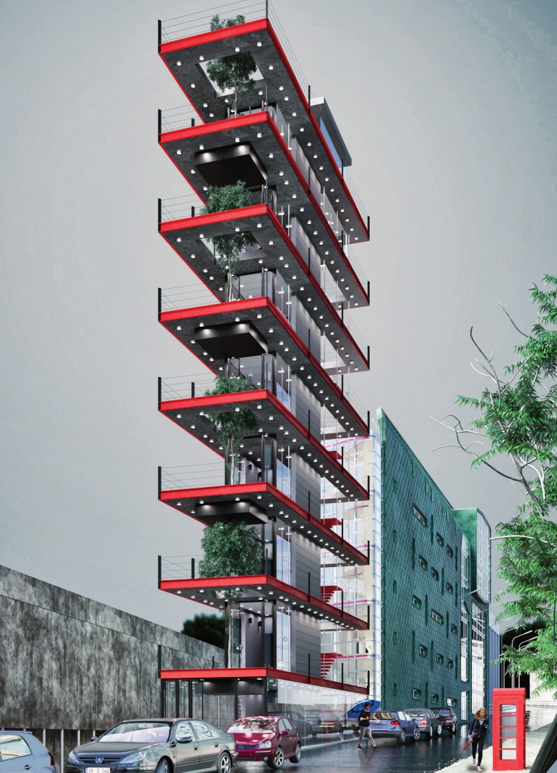 Urban Living with Floating Gardens and Brutal Concrete