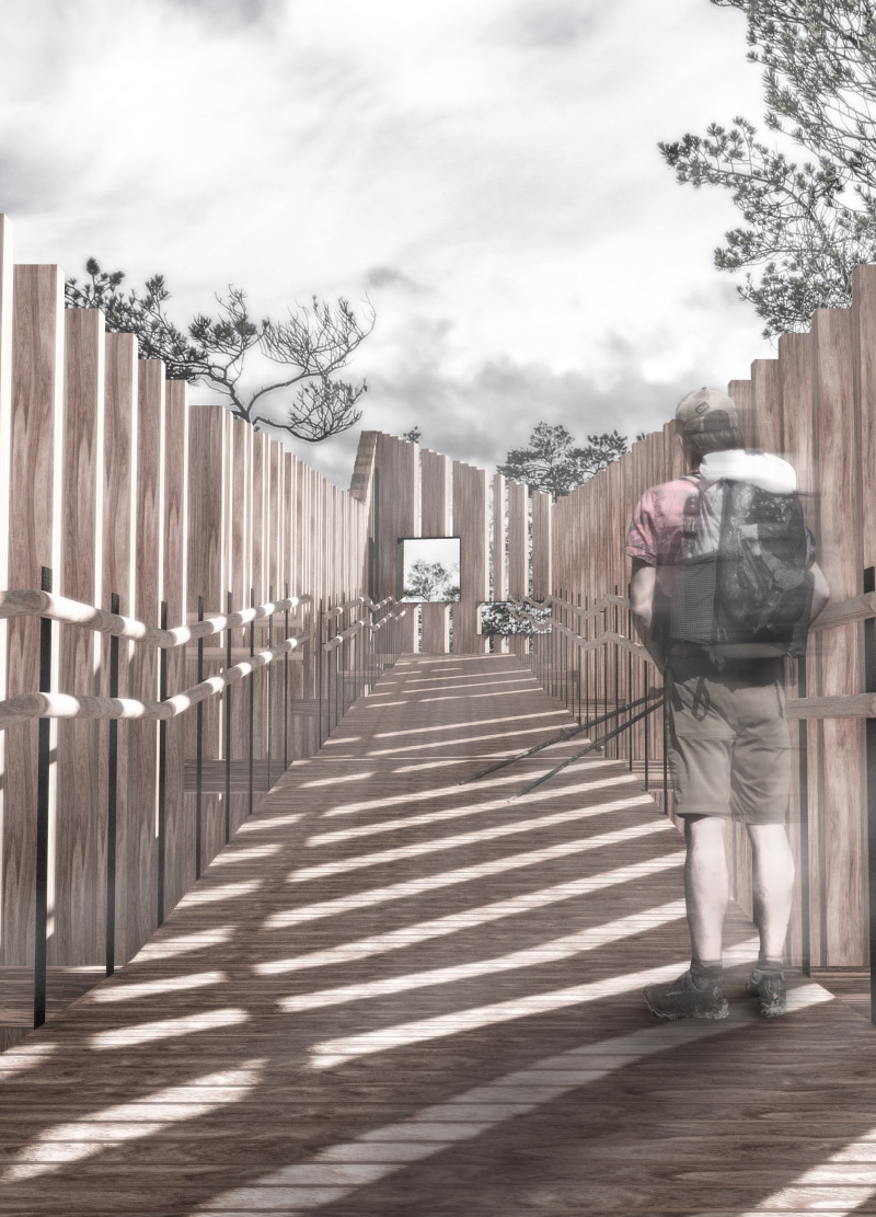 Gradient Cladding Elevation Within Natural Landscape