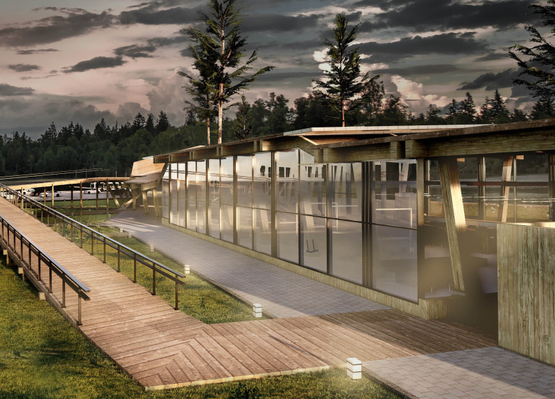 Roof Garden Inspired by Bird Wings in a Sustainable Visitor Center