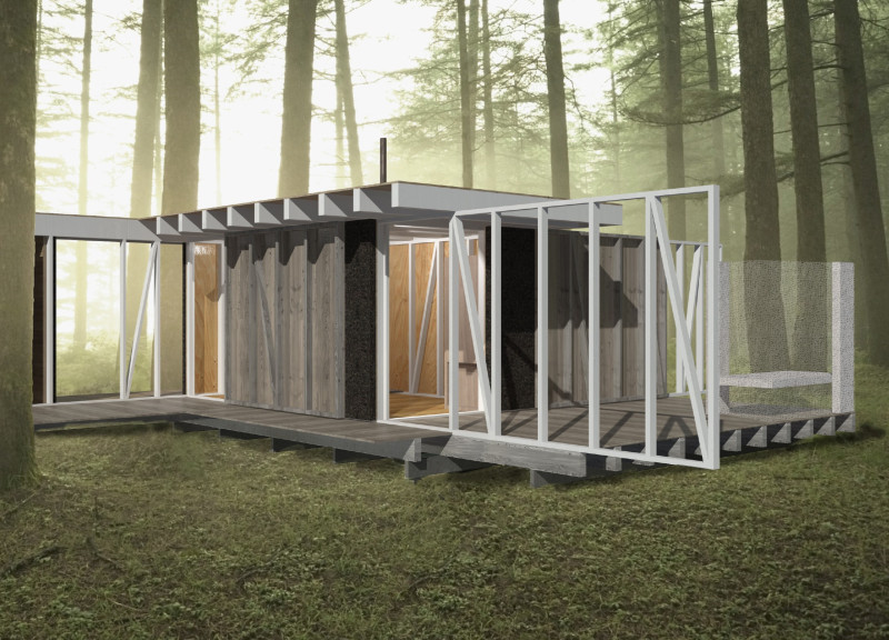 Cork-Clad Retreat Showcasing Recycled Materials Embraced by Nature