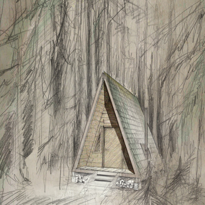 Waney Edge Cladding and Composting Toilets in a Minimalist Forest Retreat