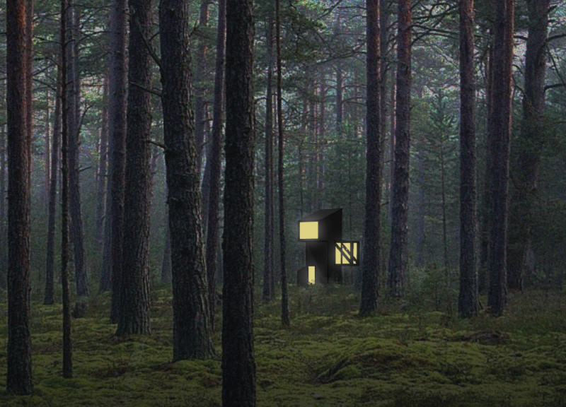 Meditation Lookout with Woodstove in a Minimal Footprint Cabin