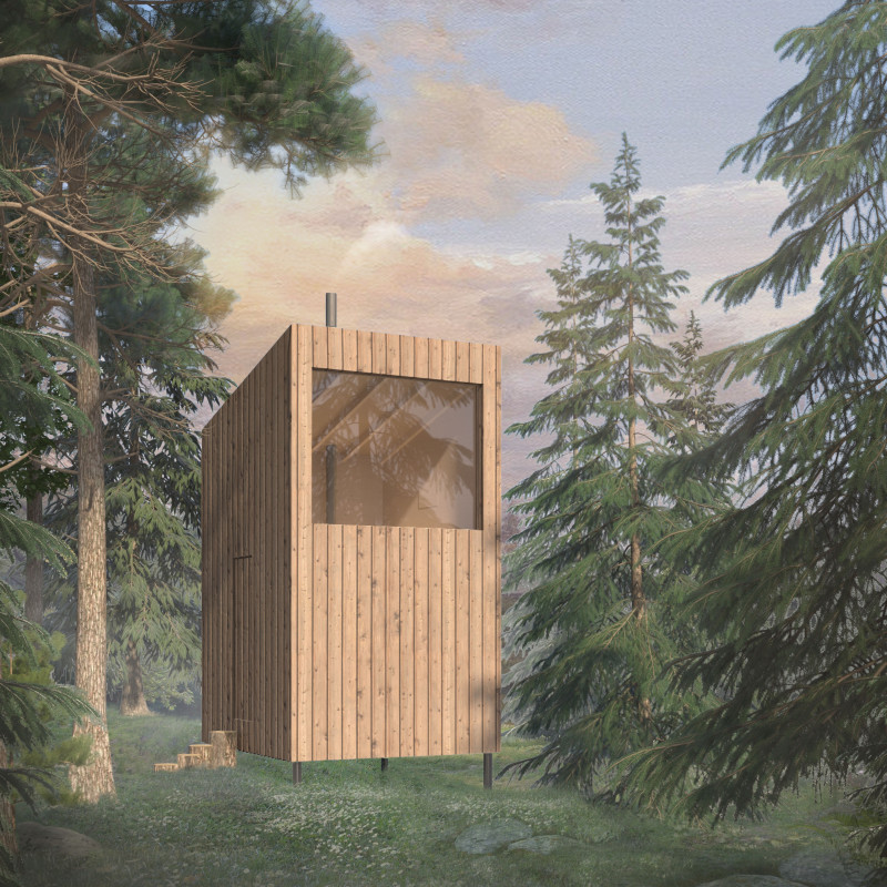 Timber Rafters and Epdm Form a Quiet Retreat Amidst Nature