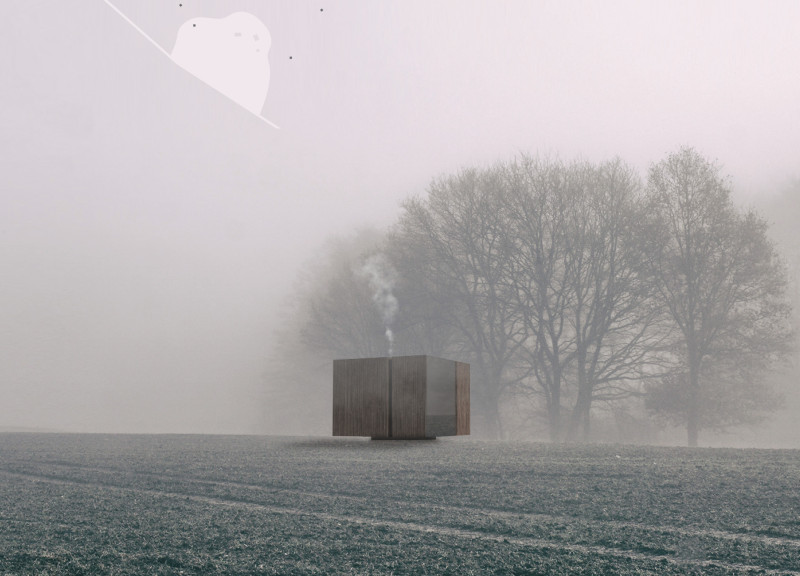 Eroded Masses of Solid Wood and Animal Skins for Meditative Living