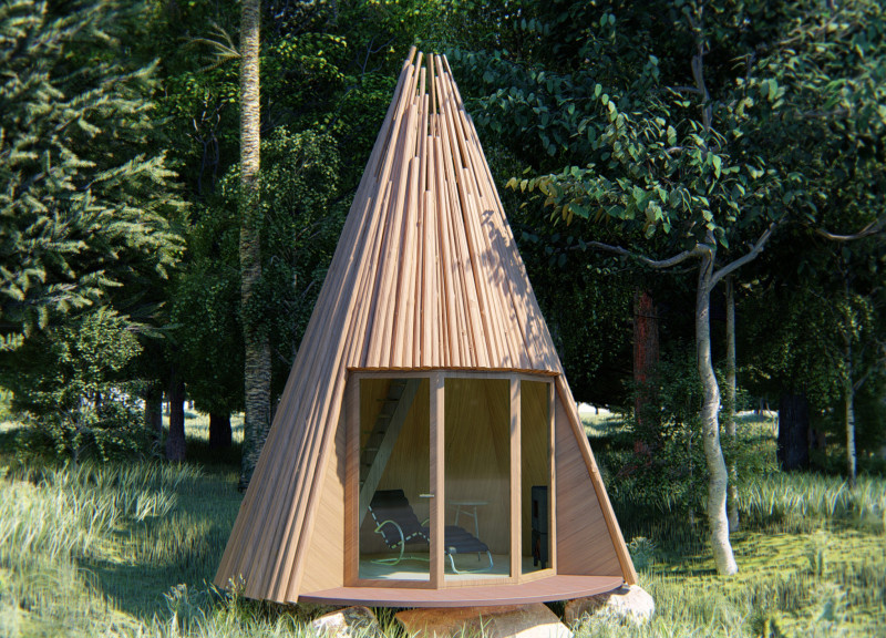 Timber Log Structure with Energy-Efficient Heating Focus