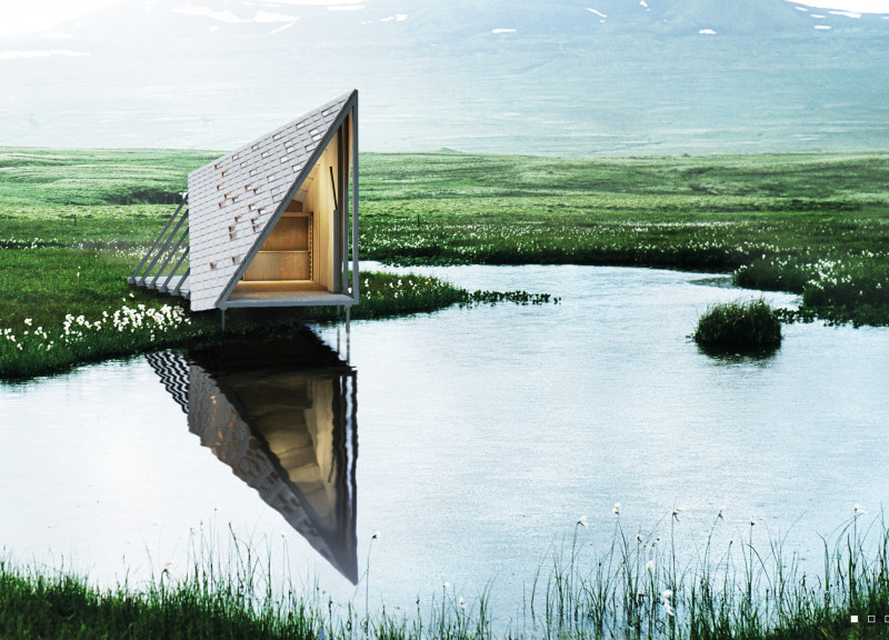 Triangular Structures Crafted from Recycled Wood and Fiberglass for Enhanced Cycling Experience