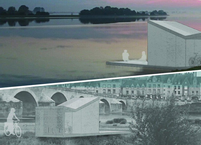 Floating Shelters Crafted from Recycled Materials for Eco-Friendly Cycling Paths