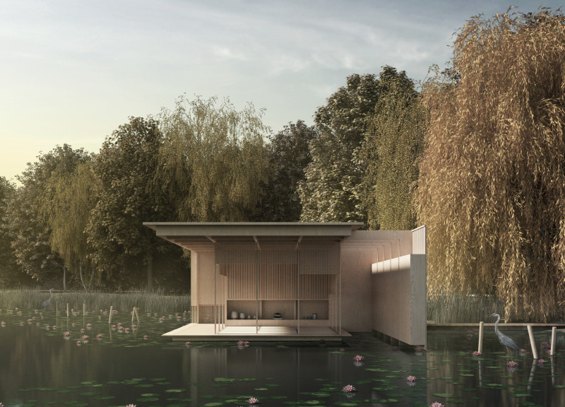 Wooden Sanctuary Embracing Natural Light with Tatami Spaces