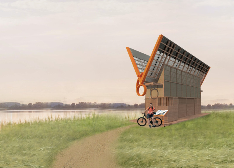 V-Shaped Roof Cabins Featuring Reclaimed Oak Along European Waterways