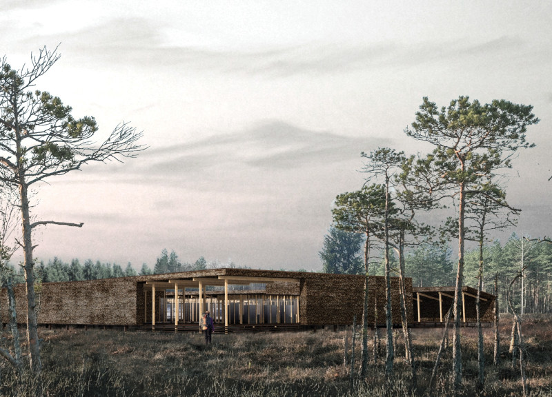 Natural Integration of Thatch and Timber in a Visitor Center Within a Unique Wetland Ecosystem