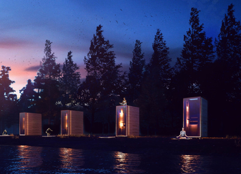 A Cabin Designed for Meditation and Daily Life