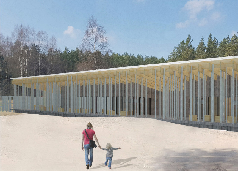 Butterfly Roofs and Straw Bale Walls in a Community Hub Design