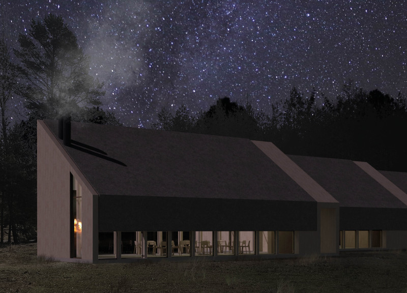 Thatched Roof Cabins Framing Natural Interaction in a Timber Setting