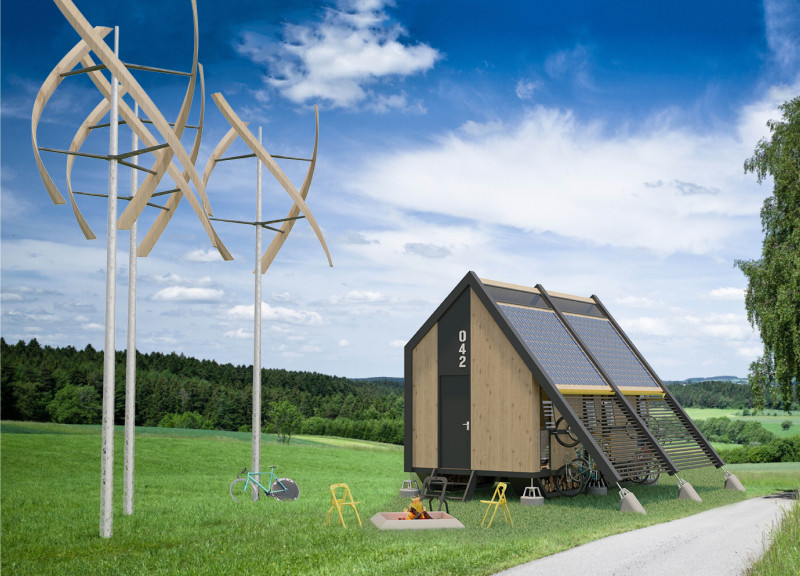 Rainwater Harvesting Cabins with Cross Laminated Timber Structure