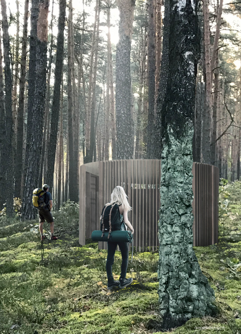 Spherical Retreat Crafted from Wood and Clay for Mindful Meditation