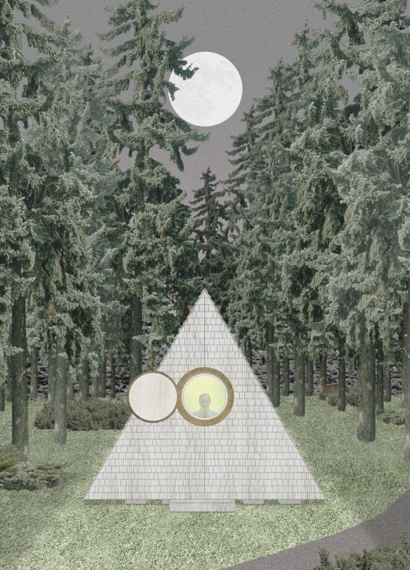 Saddle Roof Retreat with Mobile Solar and Integrated Dry Toilet