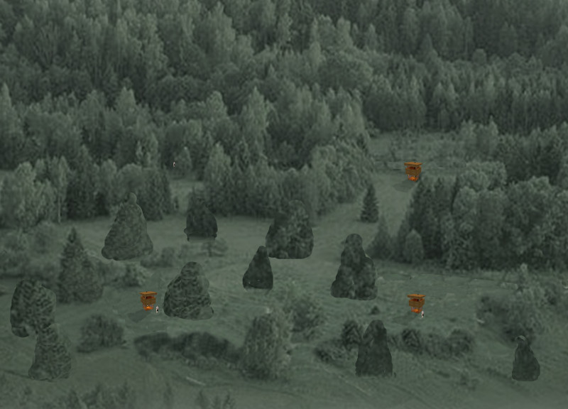 Movable Glass Compartments in a Private Retreat for Meditation