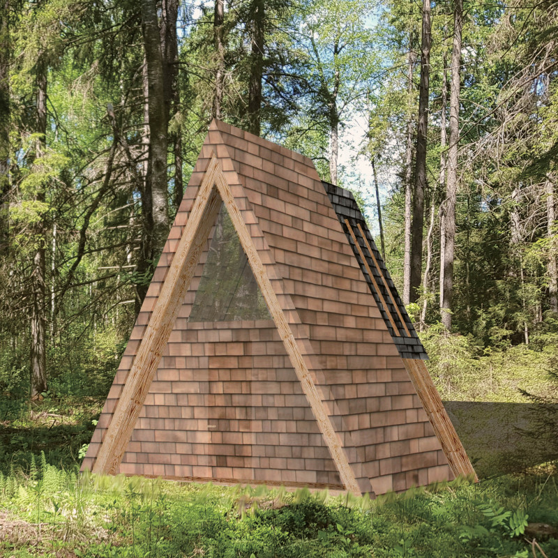 Timber Cladding and Pine Slats Enhance Meditative Retreat in Nature