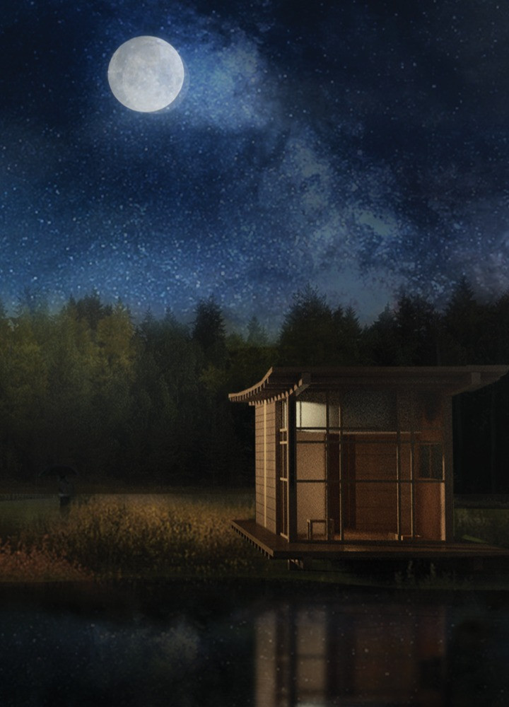 Timber Cabin Emphasizing Rainwater Collection and Natural Light for Mindful Retreat