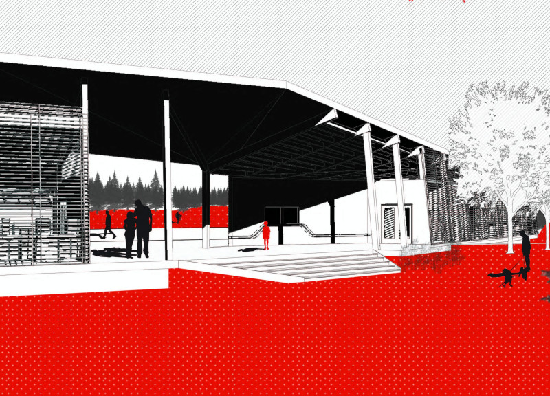 Local Wood Utilization and Rainwater Harvesting in Visitor Center Design