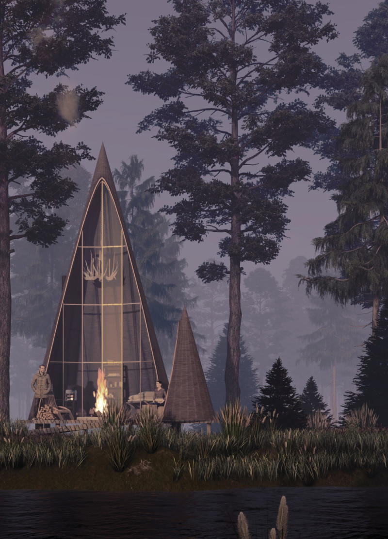 Circular Decks and Polycarbonate Windows in Modular Timber Cabins