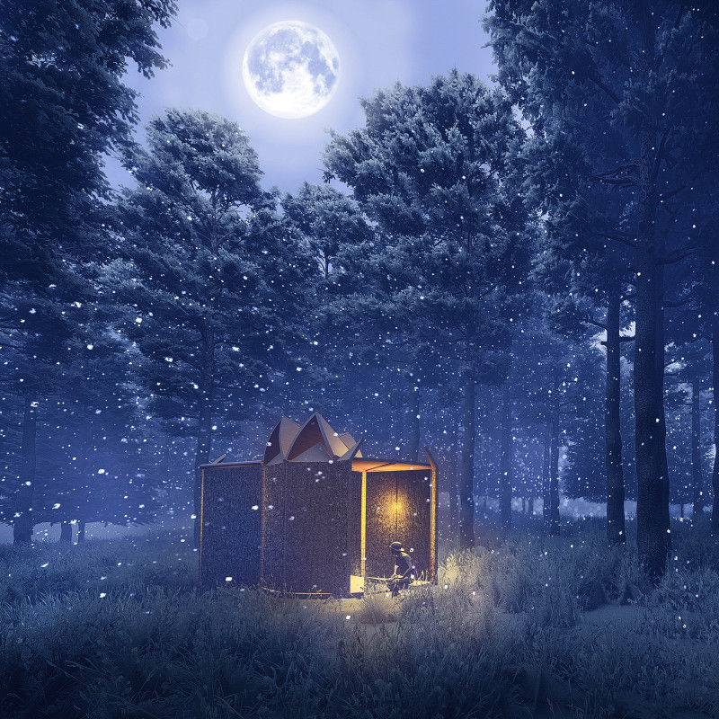 Flexible Forest Retreat Promoting Connection Through Silence