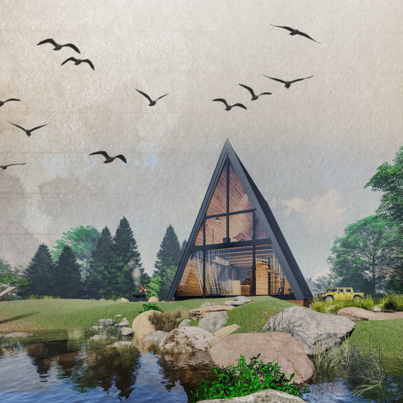Powerwall-Enabled Cabin with Thermal Isolation for Mindful Living