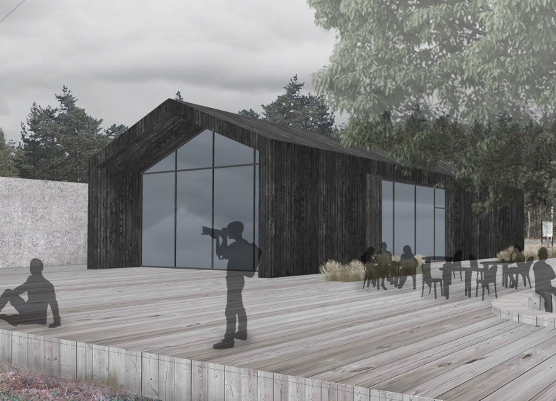 Wooden Structures Integrating Green Spaces in Relaxed Gathering Areas