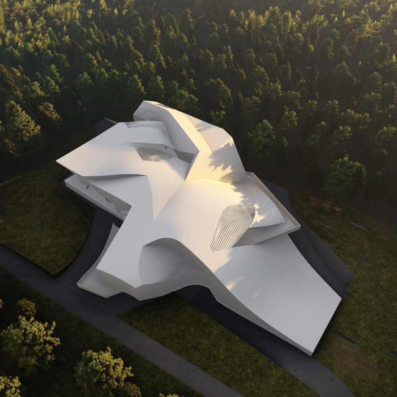 Canopy Space Above an Embedded Landform Visitor Center