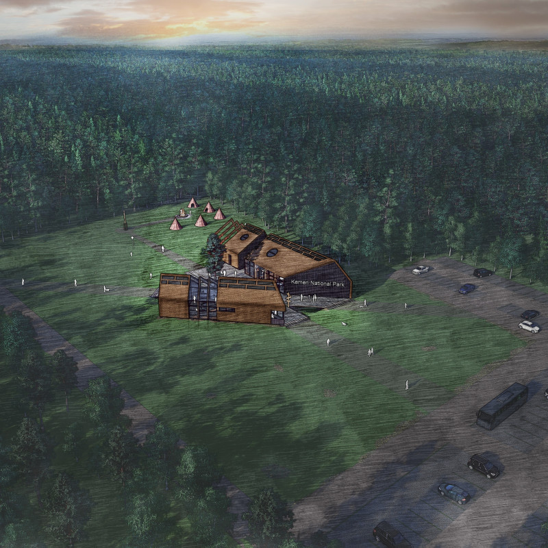 Thatch Roof and Timber Structure Enrich Community Experience in Natural Park