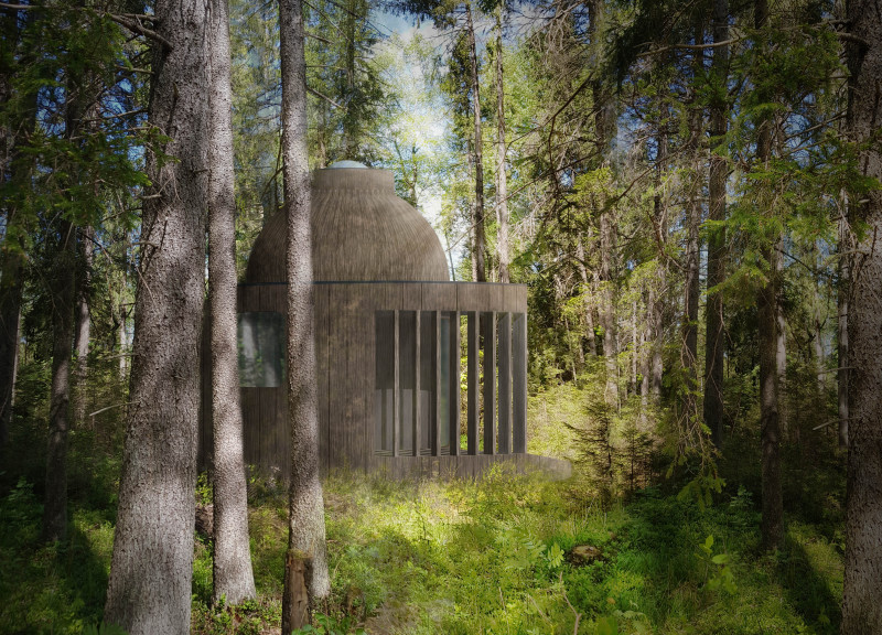 Spiral Retreat Crafted with Beeswax and Natural Wood