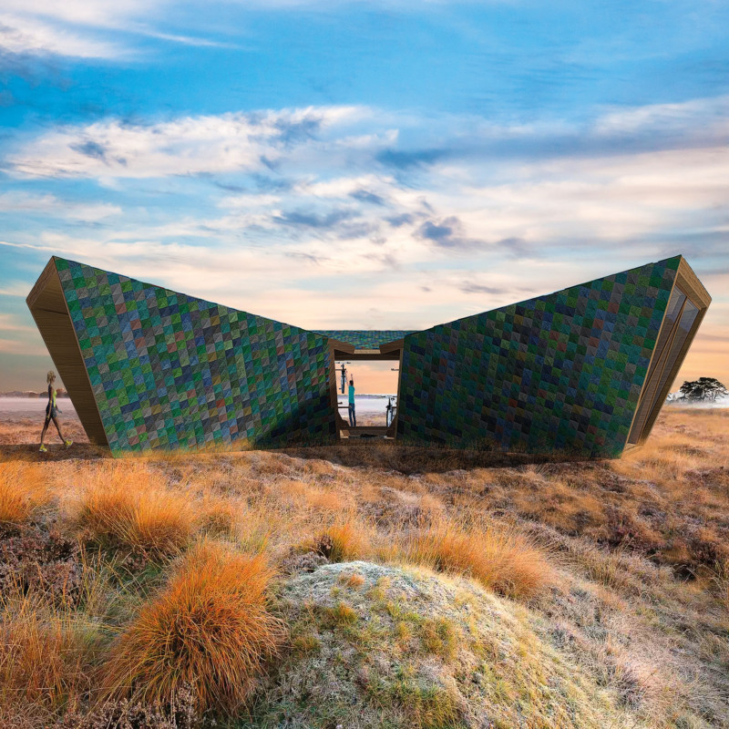 Recycled Plastic Facade and Bio Toilet Innovation for Sustainable Cycling Rest Stops