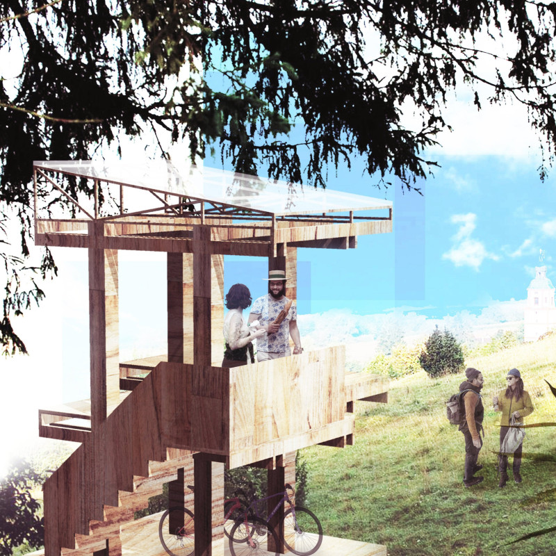 Inviting Hothouse Structure Featuring Recycled Surfaces and Insulated Sleep Capsules for Cyclists