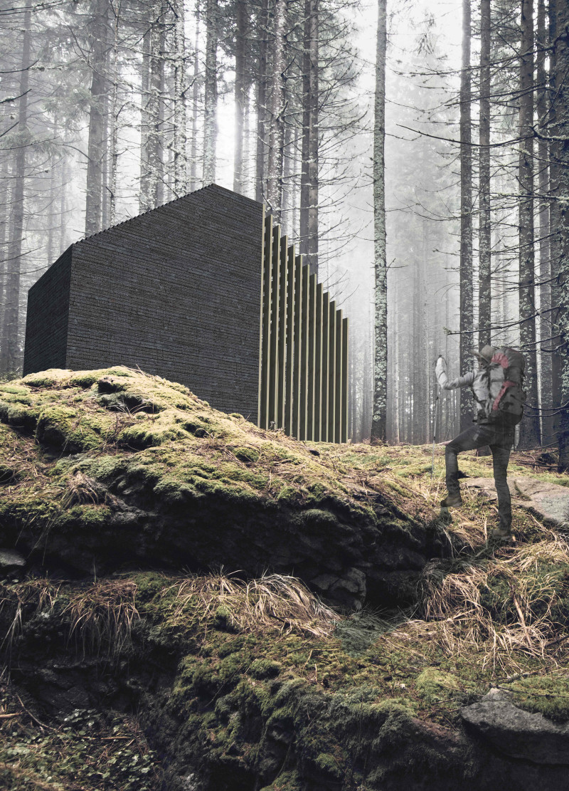 Charred Timber Retreat with Natural Light Flow