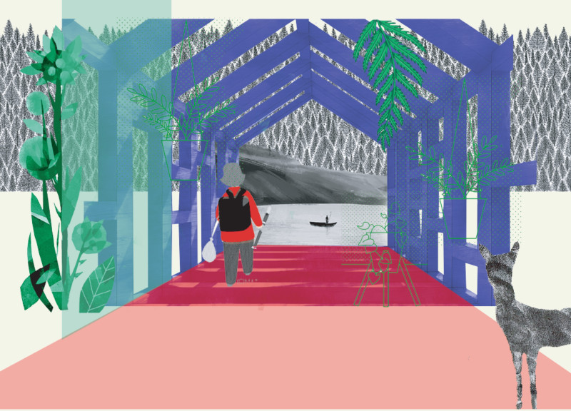 Wooden Cabins Embracing Forest Trails for Contemplative Retreats