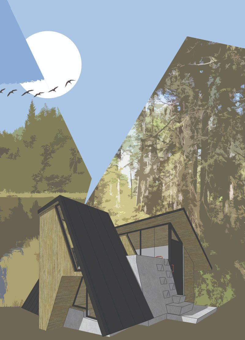 Charred Wooden Shingles and Cross-Laminated Timber Create Tranquil Retreat in Forest Setting