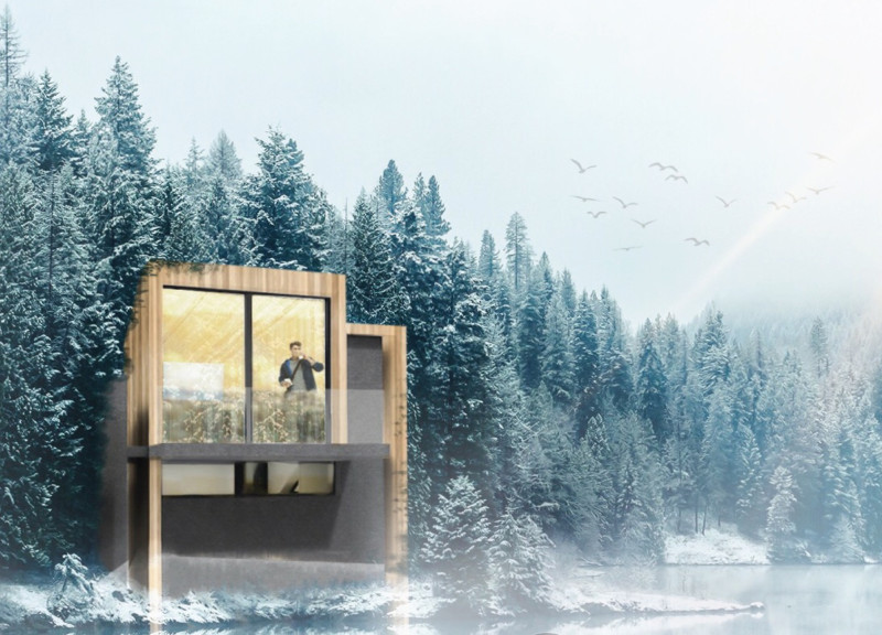 Elevated Meditation Spaces with Cross-Ventilation Among Treelines