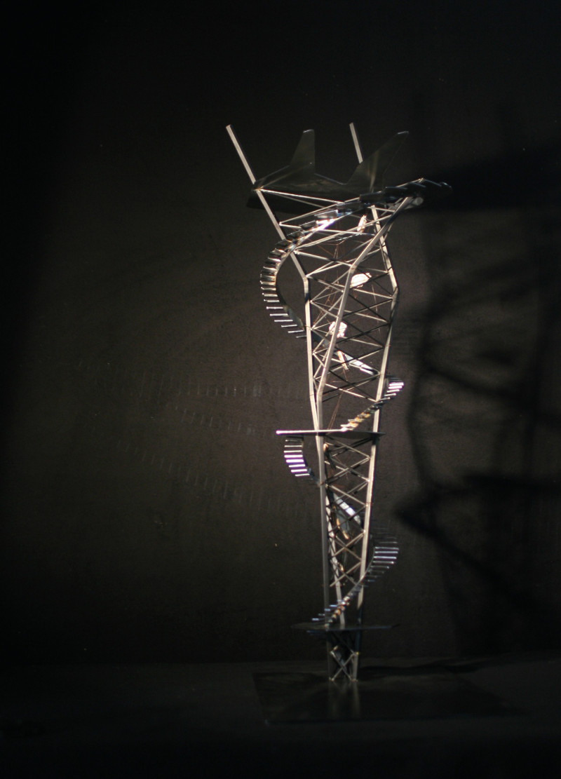 Vertical Garden Canopy Utilizing Steel and Hydroponics in a Wetland Observation Structure