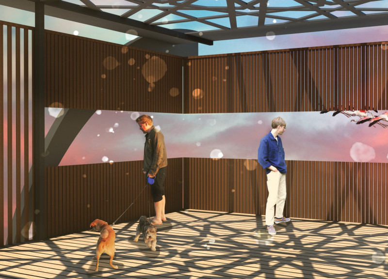 Timber Louvres Framing Natural Views in a Wetland Observation Space