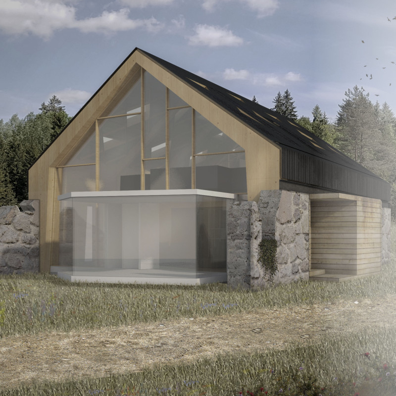 Charred Larch Cladding Meets X-Lam Structure in a Community-Focused Retreat