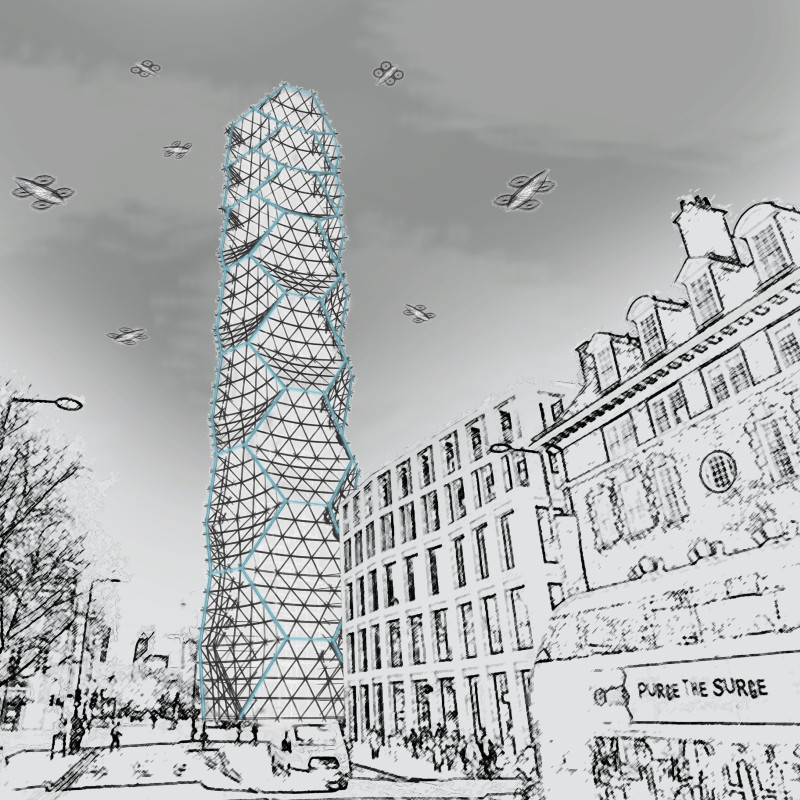 Reinforced Concrete Core with Steel Exoskeleton for Urban Mobility