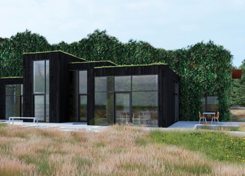 Reclaimed Stone Walls and Greenery in a Sustainable Tea Production Space