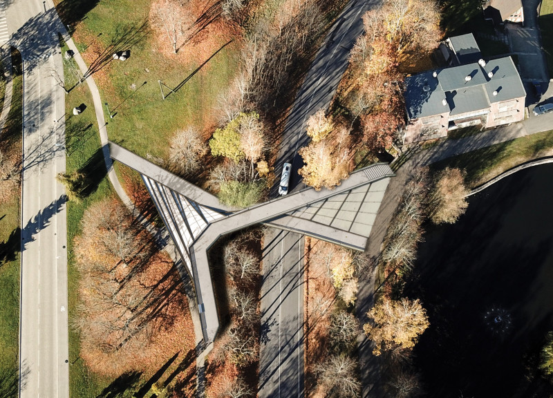 Wood and Concrete Pathway Enhancing Public Access Through Natural Landscapes