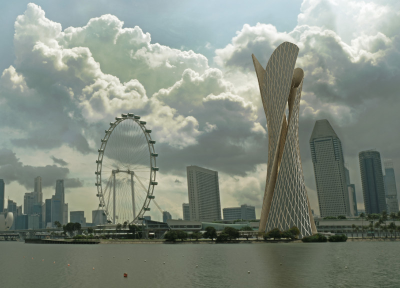 Twisted Geometry and Recycled Concrete Create Sustainable Urban Living