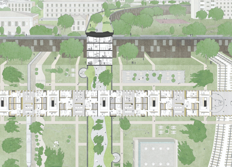 Vertical Gardens and Natural Materials Transforming Abandoned Structures into Sustainable Co-Living Spaces