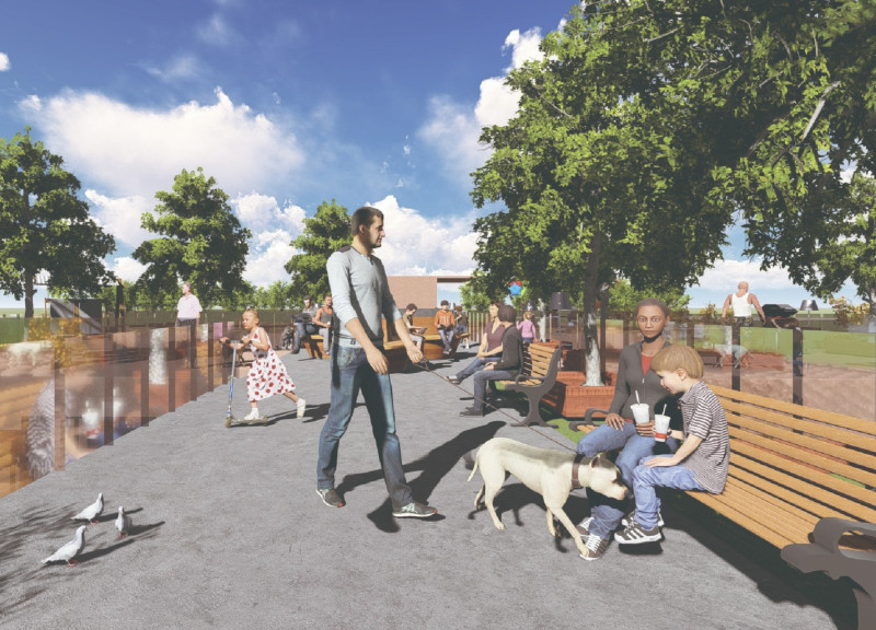 Rooftop Sky Garden and Community Farming Amid Riverside Living